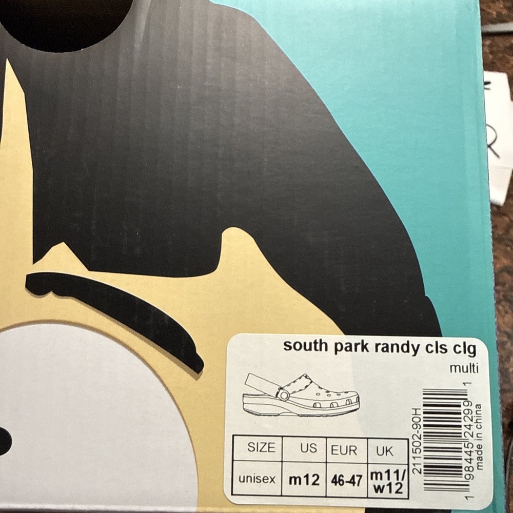 Crocs x South Park Randy Classic Lined Slip-On Clogs‎ Mens Size 12 Shoes NEW - Picture 10 of 10